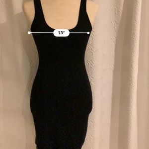 Reformation Open Back Black Casual Bodycon Dress